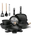 19 Pcs Pots and Pans Set Non Stick Ceramic Cookware Set with Removable...